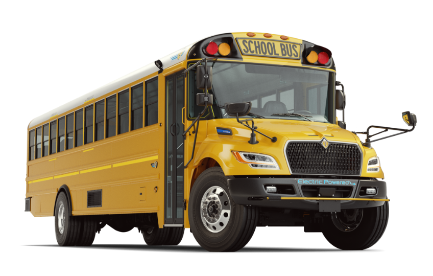 Yellow Electric School Bus