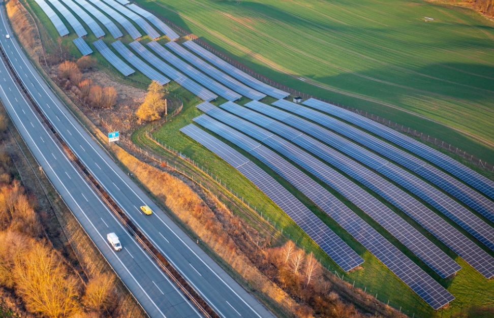 Electric Bus on Road