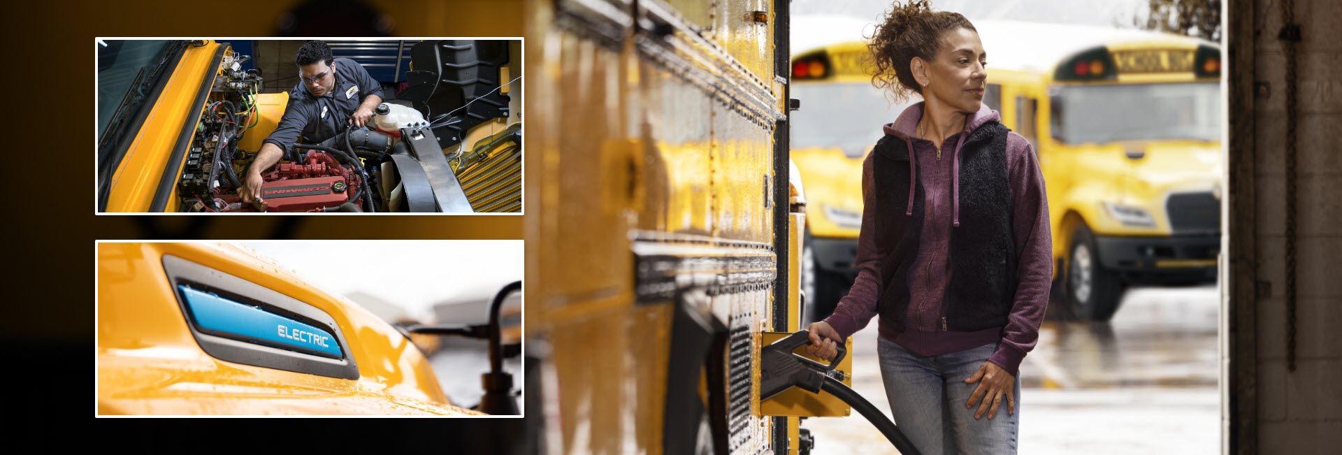 Electric school bus charging