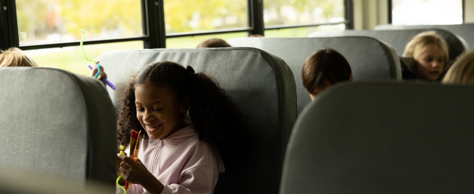 Kids on school bus