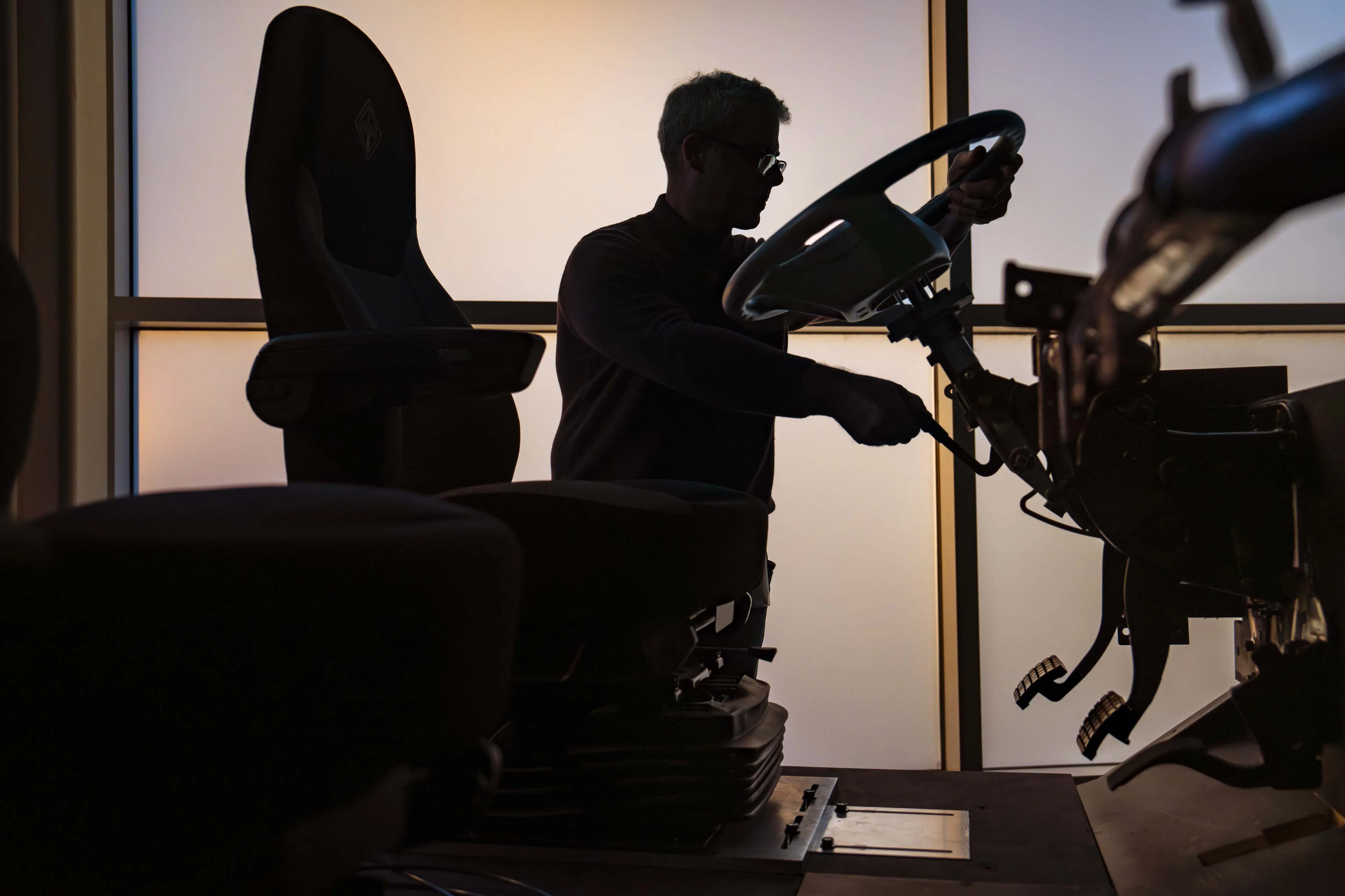 International male employee silhouette